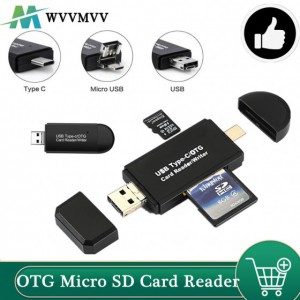 WVVMVV OTG 微型 SD 读卡器 USB 3.0 读卡器 2.0 用于 USB 微型 SD 适配器闪存驱动器智能存储卡读卡器 C 型