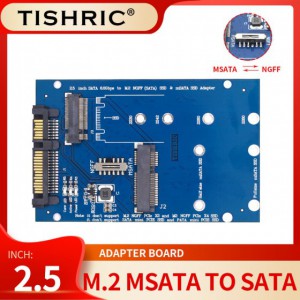 TISHRIC 2.5 英寸 M.2 MSATA 转 SATA 转接板 SATA 6.0Gbps 转 M2 NGFF SATA SSD 转 2.5 英寸 SATA3.0 转接板转接卡