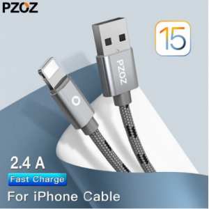 PZOZ usb 电缆适用于 iphone 充电器快速电缆 usb 适用于 iphone 13 mini 12 11 pro max X Xs Xr 7 8 plus SE iPad air 10.2 mini 4 5 6