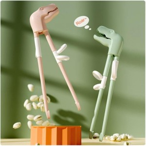 卡通恐龙筷子儿童训练筷宝宝学习筷子家用防滑儿童餐具筷子